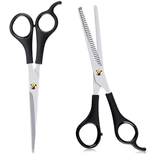 Professional Hair Cutting Scissors Set – 6.5 Inch Sharp Stainless Steel Haircut Shears with Thinning Scissors – Salon Barber Tools Kit for Men & Women – Home Styling & Professional Use-image-24