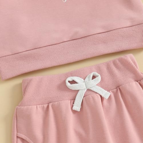 Infant Baby Girl Fall Outfit Daddy's Girl Letter Print Long Sleeve Pullover And Pants 2 Pcs Set for Toddler 6