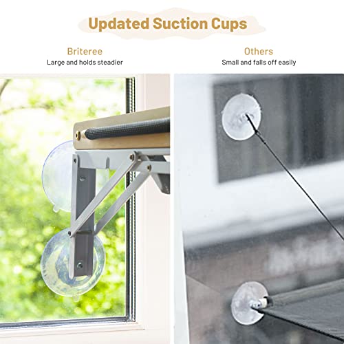 Briteree Foldable Cat Window Perch For Large Cats, Strong Suction Cup Cat Window Hammock For Indoor Cats & Kittens, Safety Cat Bed Space Saving, For Sunbathing, Napping #TOP2