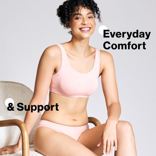 Image of Nykd (NYB113) Non Padded & Non Wired Full Coverage Slip On Everyday Bra in Breathable Cotton for Women & Girls | Wide Shoulder Straps for Support | Hidden Shaping Panel for Gentle Lift & Support