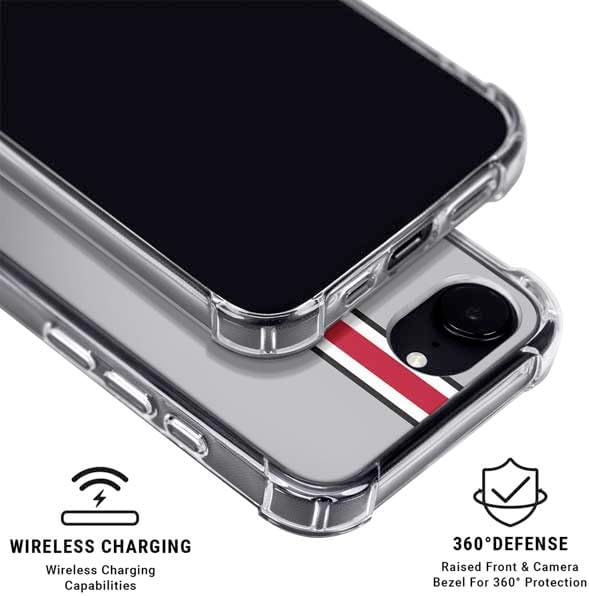 Skinit Clear Phone Case Compatible with iPhone 16e - Officially Licensed Ohio State University Buckeyes Design