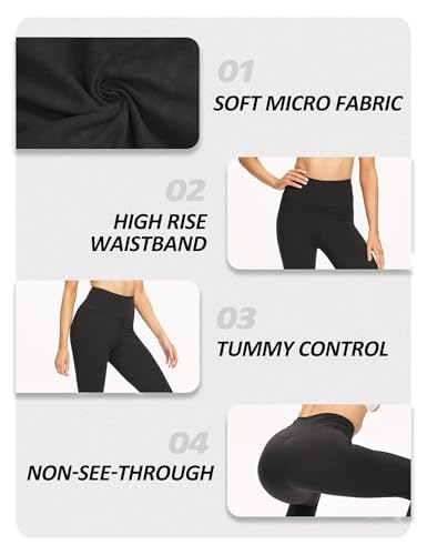 Image of ZOOSIXX High Waisted Leggings for Women Tummy Control Soft Workout Lounge Gym Pants