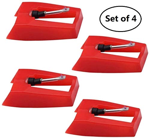 4 Pack Ruby Record Player Needle Turntable Stylus Replacement for ION Jenson Crosley