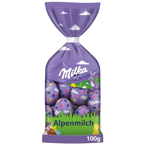 Milka Ostereier Alpenmilch 1 x 100g I Osterschokolade Einzelpackung I für das Osternest und zum...