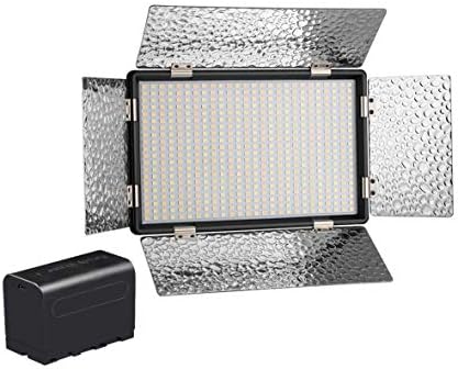 Digitek D520B Bi-Color LED Video Light, Dimmable Light with 4-Leaf Detachable Barndoor, Tripod & Camera Mount Compatible, for DSLR, Camcorder, Monopod & Table Stand