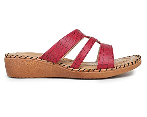 Image of TRASE Women's Flip-Flops & Slippers | Doctor Ortho Comfortable Chappal for Women & Girls | Light weight, Soft Footbed, Comfortable & Stylish | Diabetic & Orthopedic Footwear, Good for Knee & Foot Pain