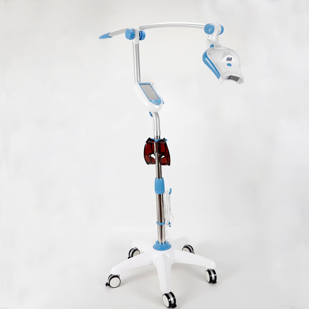 Wybielanie zębów, akcelerator do wybielania zębów, światło LED, lampa wybielanie zębów 220 V, 124 cm, regulowana wysokość, 5 kółek, wyposażona w hamulce