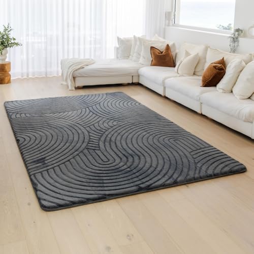 Muscle Mat Designer Relax Mat - 1.4" Thick Foam Base (Charcoal Textured, 6.6 ft x 10 ft)