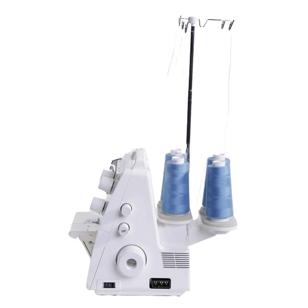 MCS-1600 - Máquina de coser de puntada de cubierta y puntada de cadena con rosca súper fácil, 1,350 puntadas por minuto y ajuste de alimentación diferencial (blanco) 2