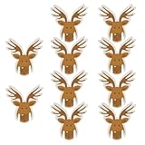 Tarjetas de decoración de copas de vino, 10 unidades, tema navideño con diseño de sombrero de Papá Noel (G)