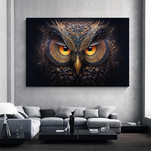 Affiche hibou mystique TONGYINLI 50x70cm cadre inclus pour salon