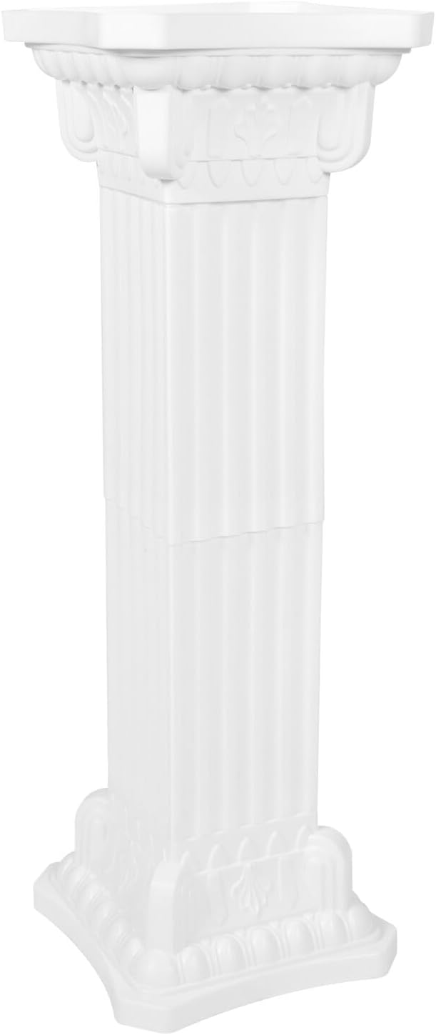 Veemoon Wedding Roman Pillar Road Guide Decorative Column Outdoor Plastic Pedestal for Wedding Party Landscape Flowerpot Holder European Style