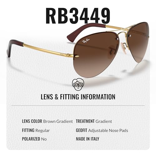 Ray-Ban RB3449 Pilot Shaped Sunglasses for Men & Women with Official RAYBAN Eyewear Kit4