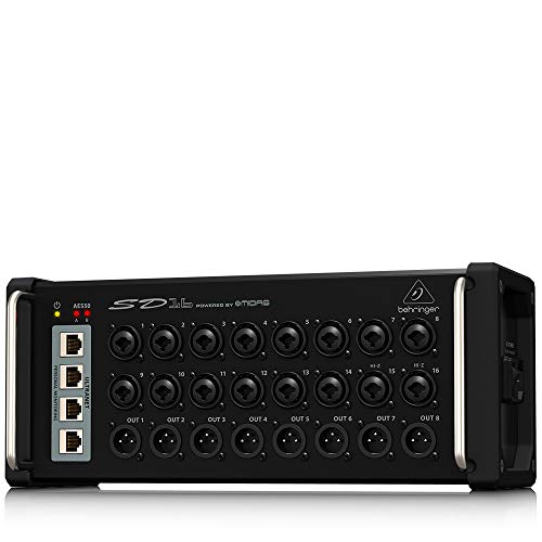 Behringer Sd16 I/O Stage Box With 16 Remote-Controllable Midas Preamps, 8 Outputs, Aes50 Networking And Ultranet Personal Monitoring Hub #TOP1