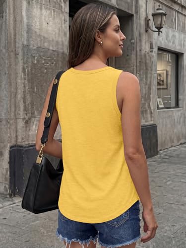 Image of AUTOMET Women's Square Neck Tank Top | Soft Lightweight Sleeveless Shirt, Loose Fit Flowy Summer Basic for Layering, Casual & Workout