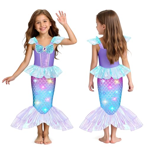 Disfraz de sirena para niñas 5-6 años miniatura 4