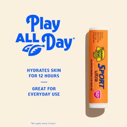 Image of Sport Ultra Twin Pack SPF Lip Balm Pack, Banana Boat Lip Balm SPF 50, Oxybenzone Free Sunscreen, Lip Sunblock, Travel Size Sunscreen for Lips, 2 Pack