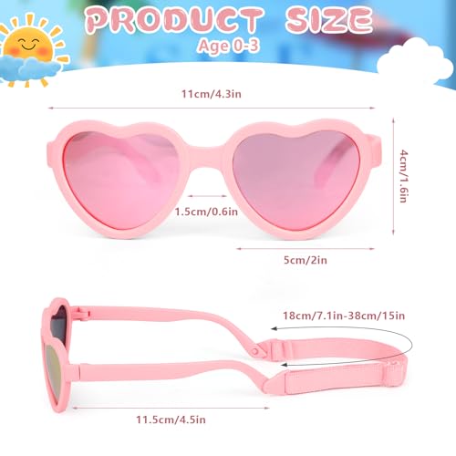 Hifot Baby Sonnenbrille UV400 Polarisierte Sonnenbrillen Kleinkind,Mädchen Junge Sonnenbrillen Schutz gegen Ultraviolette Sonnenstrahlen 0-3 jahre