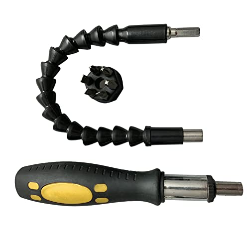 Jildouf Extensión de broca flexible – Soporte multifuncional para brocas, extensión de broca | Adaptador de broca de extensión flexible para destornillador neumático, llave dinamométrica, taladro