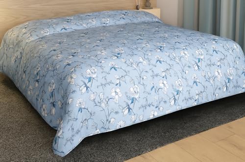 Image of Akshya 200 GSM Reversible Summer Microfiber AC Comforter Duvet Single Size 3 Layer Quilted Blanket for Double Bed All Season Lightweight Bedcover
