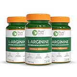 Pure Nutrition L-Arginine 1500mg - 180 Veg Capsules (60x3) | With Green Coffee, Seaweed & Beetroot Extract | Boosts Muscle Growth, Stamina, Heart Health & Blood Circulation | Energy & Endurance Supplement for Men & Women