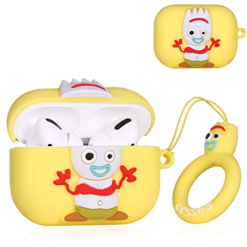 Gift-Hero Yellow Mr Fork Cartoon Case for Airpods Pro/for Airpods 3,Funny Cute Design