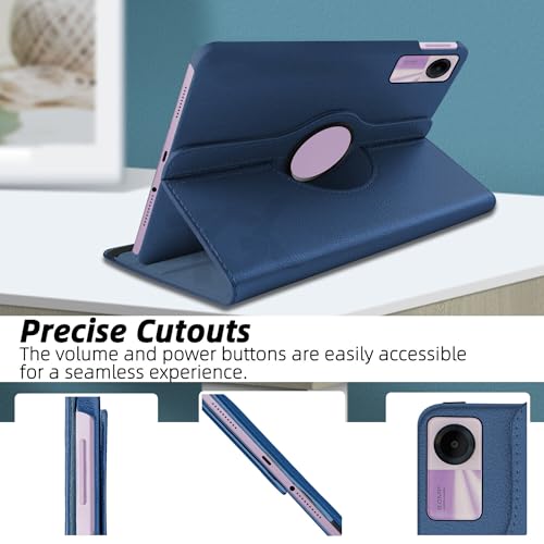 Image of TGK Rotating Cover for Redmi Pad SE 11 inch 360 Degree Leather Flip Case (Dark Blue)