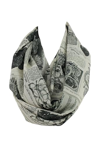 Etwoa Flower Magazine Pages Design Infinity scarf Circle scarf Loop Scarf