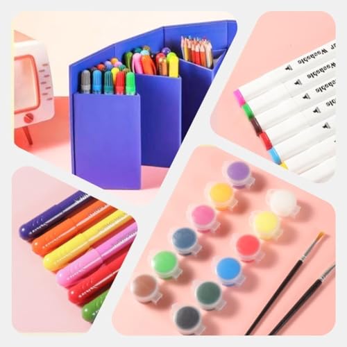 Image of Deluxe Drawing and Painting Art Set Crayon Color Set for Kids | Case Art & Craft Supplies | Great return Gift (83 Color**, 1)