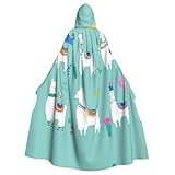 Ideal para todas las ocasiones: como traje de baile de máscaras con estampado de llama de alpaca, es perfecto para Halloween, carnaval, ferias renacentistas, bailes de máscaras o obras de teatro, combínalo fácilmente con accesorios para crear tu aspecto de personaje deseado.