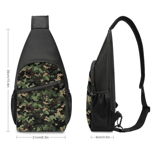 Bolso bandolera camuflaje ligero para senderismo y viaje miniatura 2