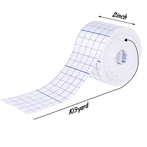 Image of Nuanchu 2 Rolls Non-Woven Cover Roll Stretch Tape 2 in X 10.94 Yard (Pack of 2)