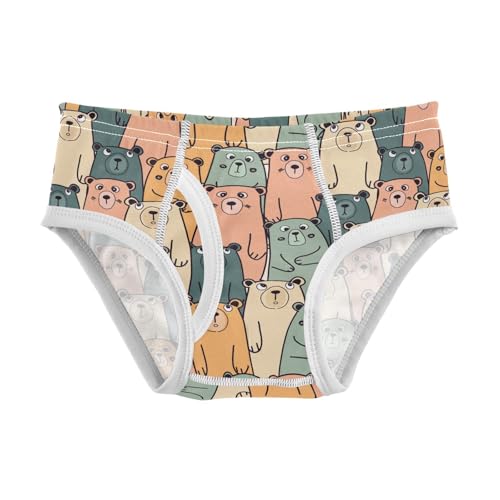 Boys' Underwear Cotton Little Boys Vintage Bear Briefs Soft Toddler Underwear 2T-8Y