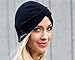 HZUX Fashion Hijabs for Women Muslim Soft Head Headwear India Hat Cancer Chemo Turban Wrap Scarf Cap … Black