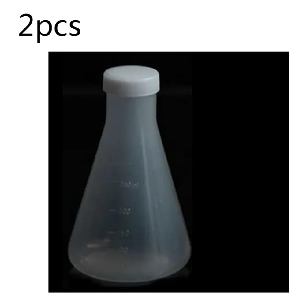 Flacon Erlenmeyer en plastique de 50 ml à 1000 ml avec bouchon à vis for laboratoire(500ml 2pcs)