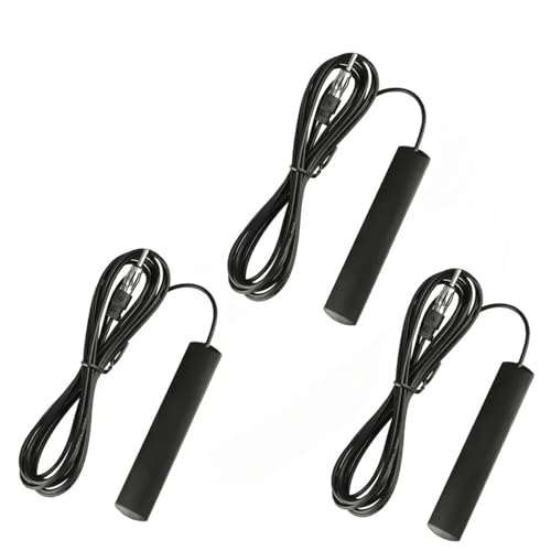 Antena FM Universal para Radio de Coche, 3 m de Longitud, Amplificador de señal para vehículos Marinos, Barcos y autocaravanas. Antena de Coche Antena automotriz(3 PCS)