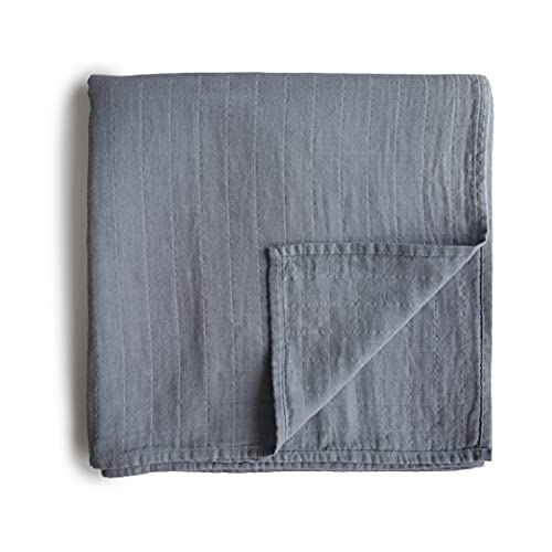Image of mushie Muslin Baby Swaddle Blanket | 100% Organic Cotton (Tradewinds)