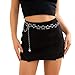 Silver Chain Belt Star Waist Chain Y2K Cute Belt Fashion Body Chains for Women Dress Waist Jewelry Accessory