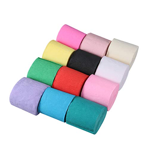 HEALLILY 12 rolos de papel crepe buquê de flores de papel para artesanato rolos de papel colorido pa