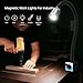Bheooen Magnetic Light, 1200 Lumen 120v Flexible Gooseneck Work Light with Adjustable Magnetic Base for CNC Milling Drill Press Sewing Machine Industrial Lighting, 12W