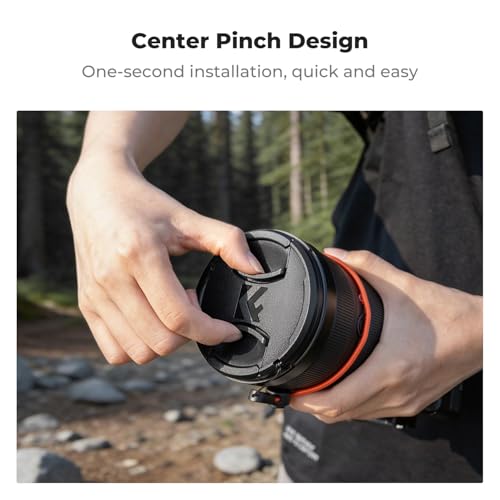 Image of K&F CONCEPT 46mm Lens Cap Cover, 4-in-1 Center Pinch Lens Cover