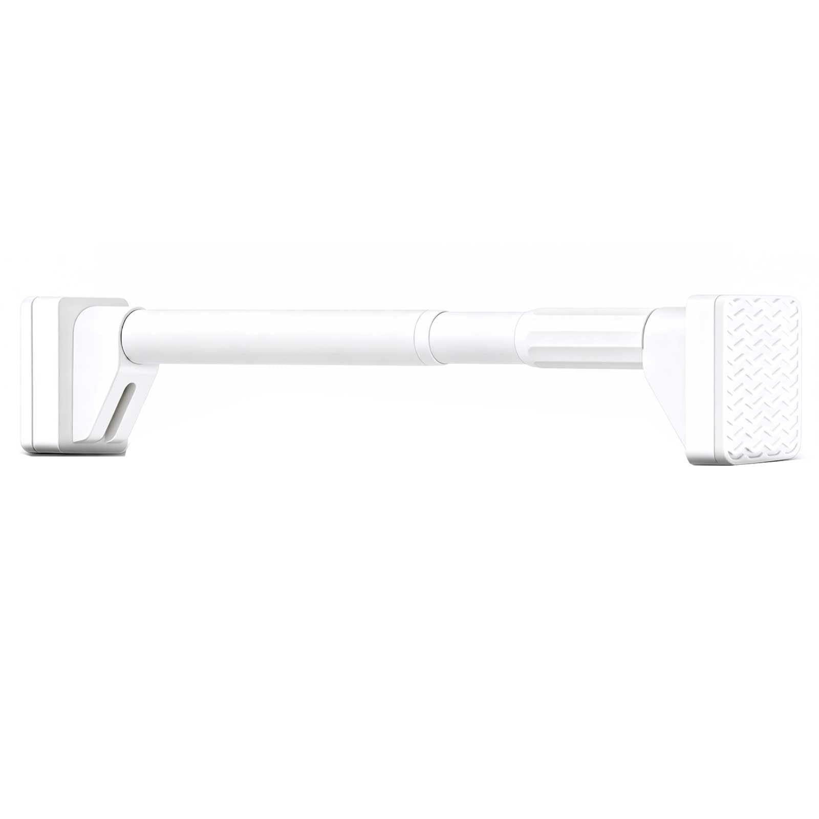Qsnyjpl White Adjustable Heavy Duty Tension Curtain Rod 20-193 In, Shower Curtain Rods No Drilling For Home, Windows, Bathroom, Stainless Steel(,290-370Cm/114-146In)