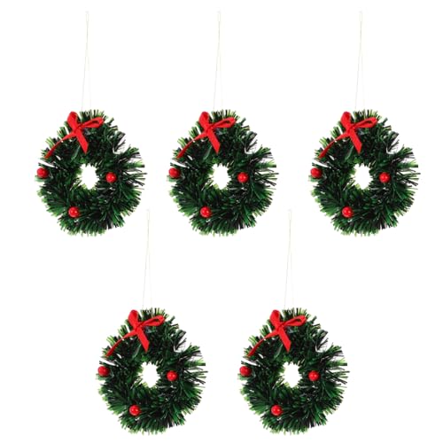 STOBAZA 10 STK Mini Weihnachtskranz, Plastik Tannenkranz Künstlich...