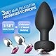 Analplug# für Frauen Männer Analplug 3 Stücke Set Buttplug Silikon Matell Anal Plug Buttplugs mit 10 Vibration Vibrator für Frau Anal Plug Sexspielzeug geeignet für Anfänger, Frauen, Männer Paare