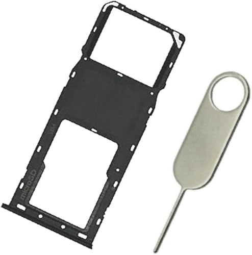 Bandeja de tarjeta SIM individual Reemplazo del titular de la tarjeta SD para Samsung Galaxy A21 SM-A215U A215U1 (negro)