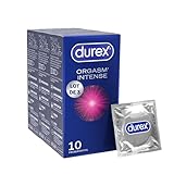 Durex - 30 Préservatifs Orgasm'intense Extra Lubrifiés Stimulants et Texturés - Avec Ge...