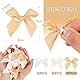 BOFUNX 60 Stücke Satinschleifen Selbstklebend Satinband Schleifen Klein Schleifen Deko Geschenkschleife für DIY Handwerk Karte Geschenkverpackung Taufedeko Hochzeitsdeko