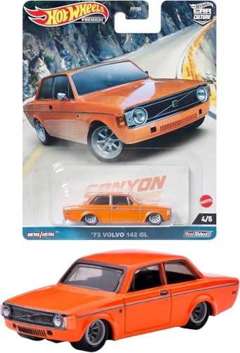Image of Hot Wheels Premium Car Collectors Edition Premium Limited Release die-cast Metal Body car 1:64 Scale | No-Restock Gift Model for Boys & Racing Fans (73 Volvo 142 GL)