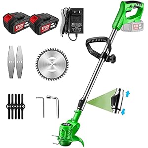 Draadloze batterij Glass String Trimmer Edger, elektrische bosmaaier Corded Push Power Garden Tools Lawn Mower for Lawn Garden Field Farmland