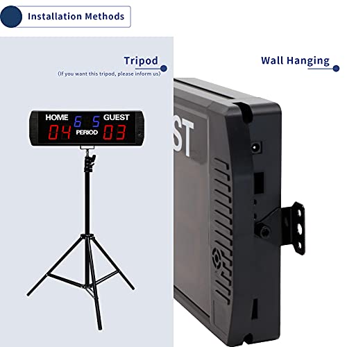 Gan Xin Led Digital Scoreboard Electronic Scoreboard 6 Digits Tennis Scoreboard Display Score & Period Use With Long Range Wireless Remote & App Control, Basketball Soccer Volleyball #TOP5